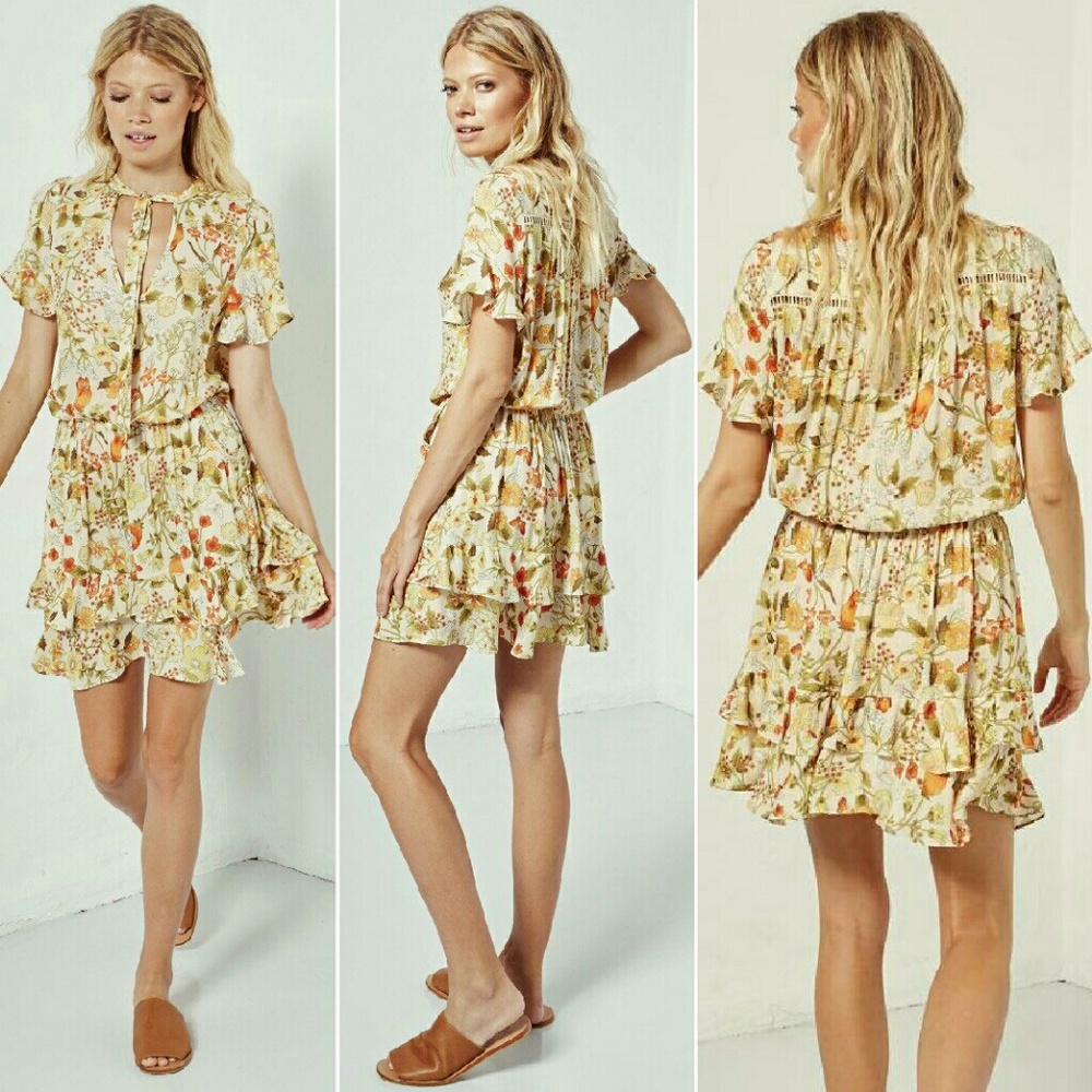 New spell designs sayulita mini dress sunflower XS - Picture 2 of 7
